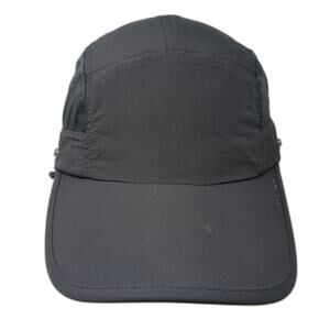 Ushake Slideback 5 Panel Cap Gray One Size Adjustable Outdoor Blank Nylon